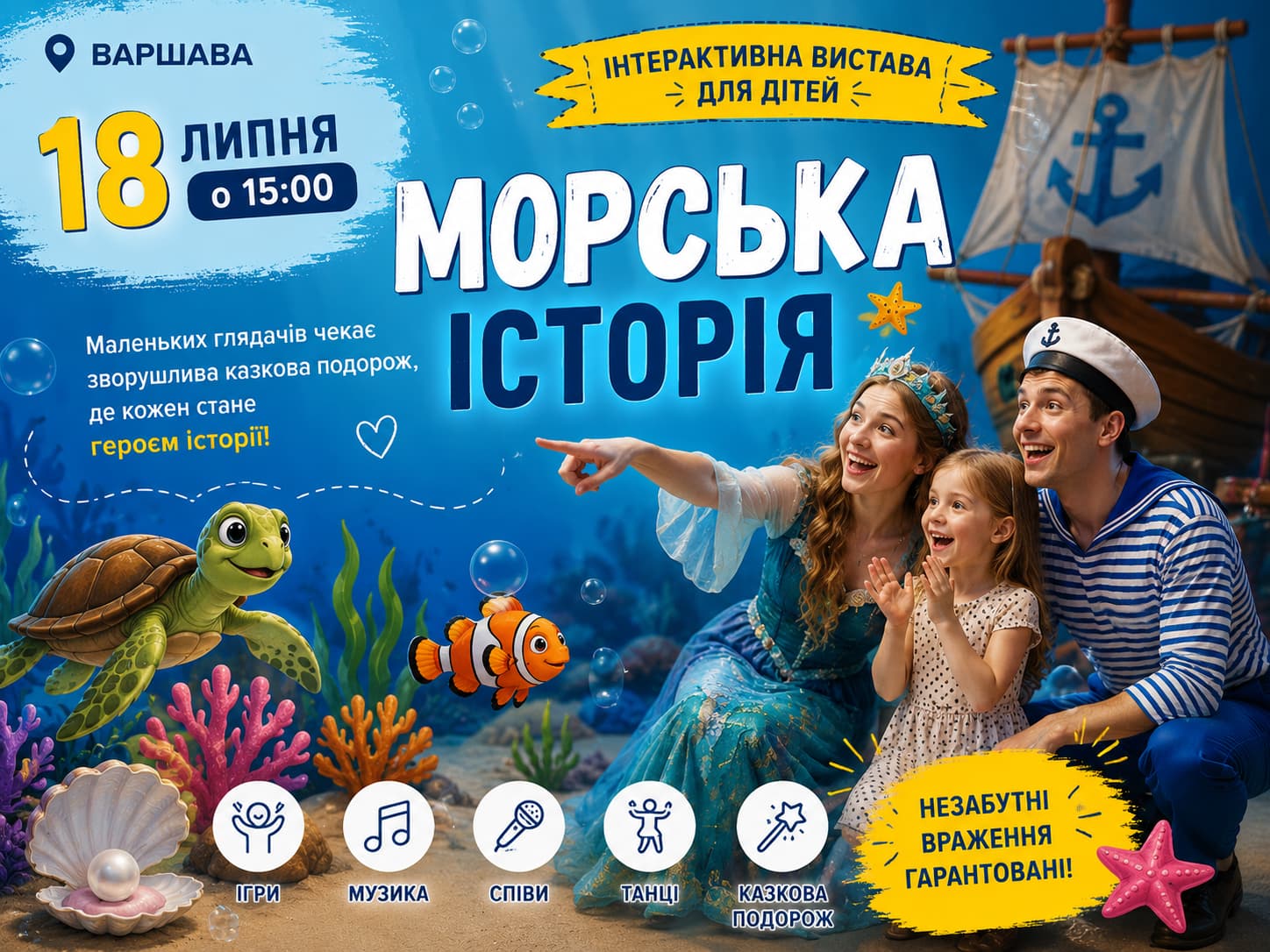 Interactive Children’s Show “Sea Story” in Warsaw – July 18 | Art Home